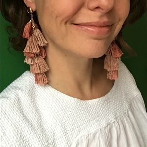 BaubleBar Rose Tassel Earrings